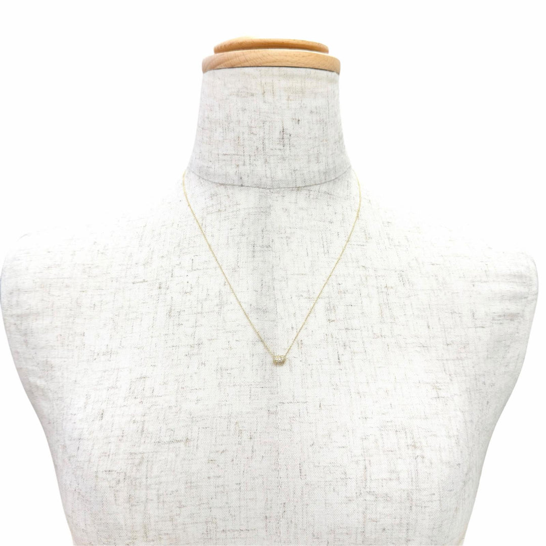 極美品△TIFFANY&amp;Co. ティファニー エルサペレッティ ビーン デザイン ペンダント パヴェ ダイヤモンド 750(YG) 重量1.9g 定価418000円