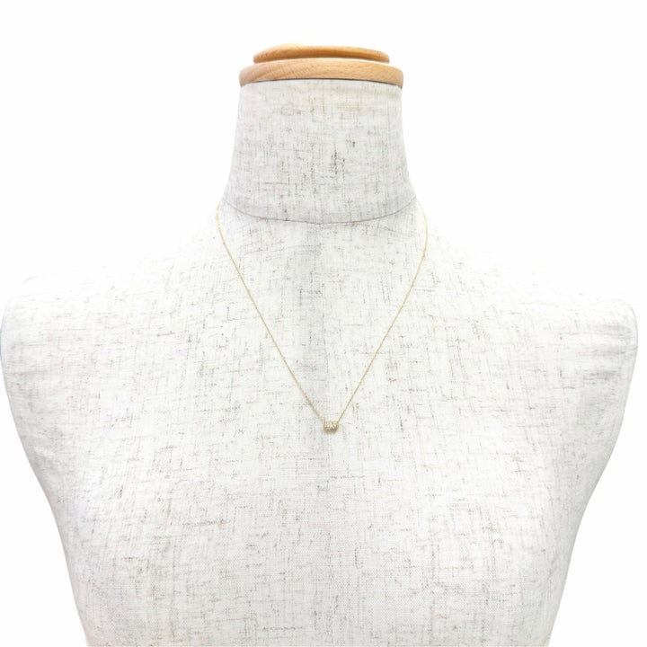 極美品△TIFFANY&amp;Co. ティファニー エルサペレッティ ビーン デザイン ペンダント パヴェ ダイヤモンド 750(YG) 重量1.9g 定価418000円