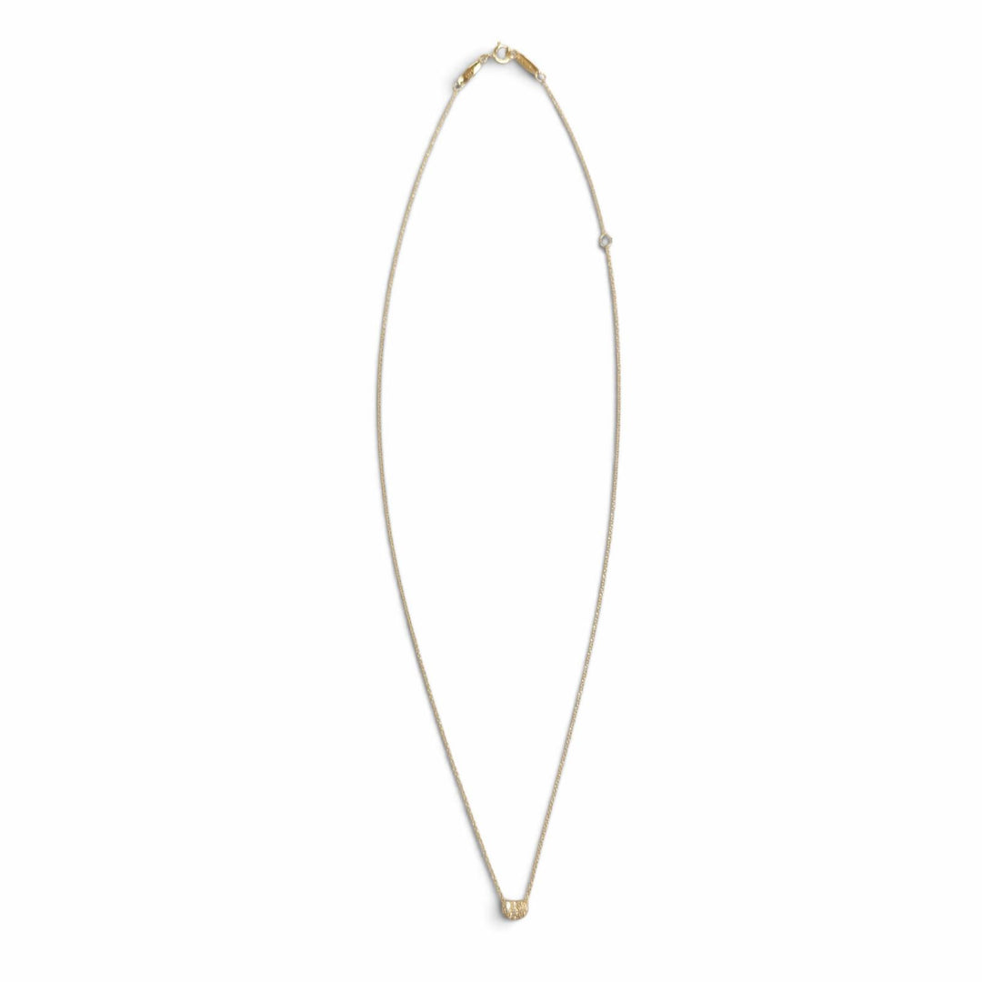 極美品△TIFFANY&amp;Co. ティファニー エルサペレッティ ビーン デザイン ペンダント パヴェ ダイヤモンド 750(YG) 重量1.9g 定価418000円