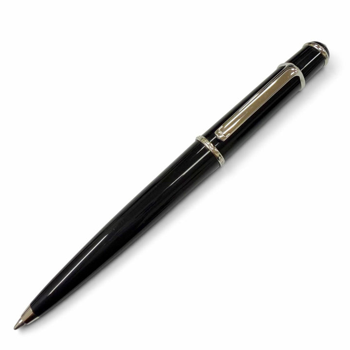 極美品▼Cartier カルティエ ディアボロ ドゥ カルティエ ブルージェムストーン ツイスト式 ボールペン ブラック シルバー 筆記確認済み