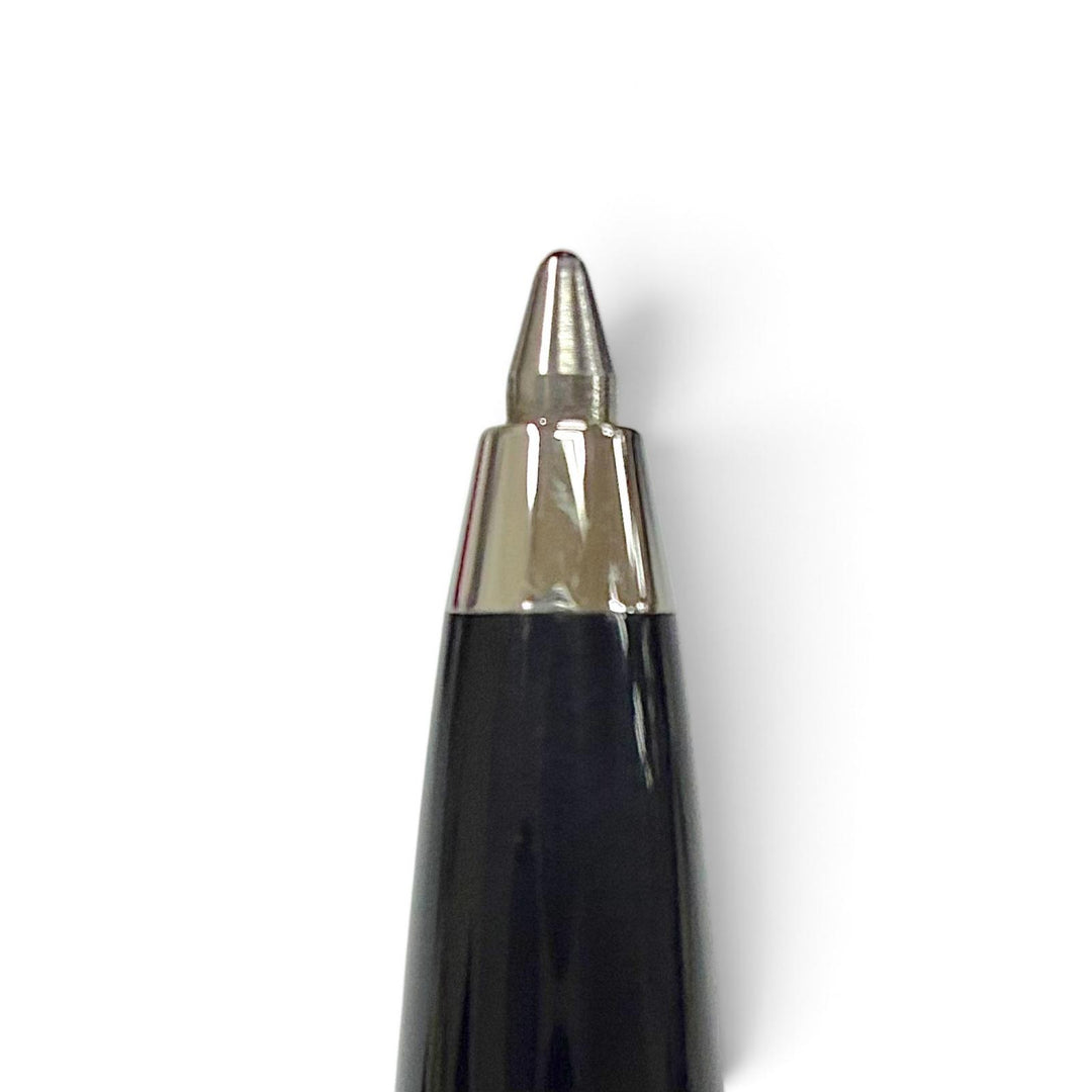 極美品▼Cartier カルティエ ディアボロ ドゥ カルティエ ブルージェムストーン ツイスト式 ボールペン ブラック シルバー 筆記確認済み