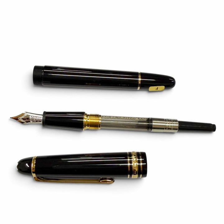 未使用品▼MONTBLANC モンブラン マイスターシュテュック 145 クラシック ペン先14K Fニブ 現行品 ホワイトスター 万年筆 インク・箱付き