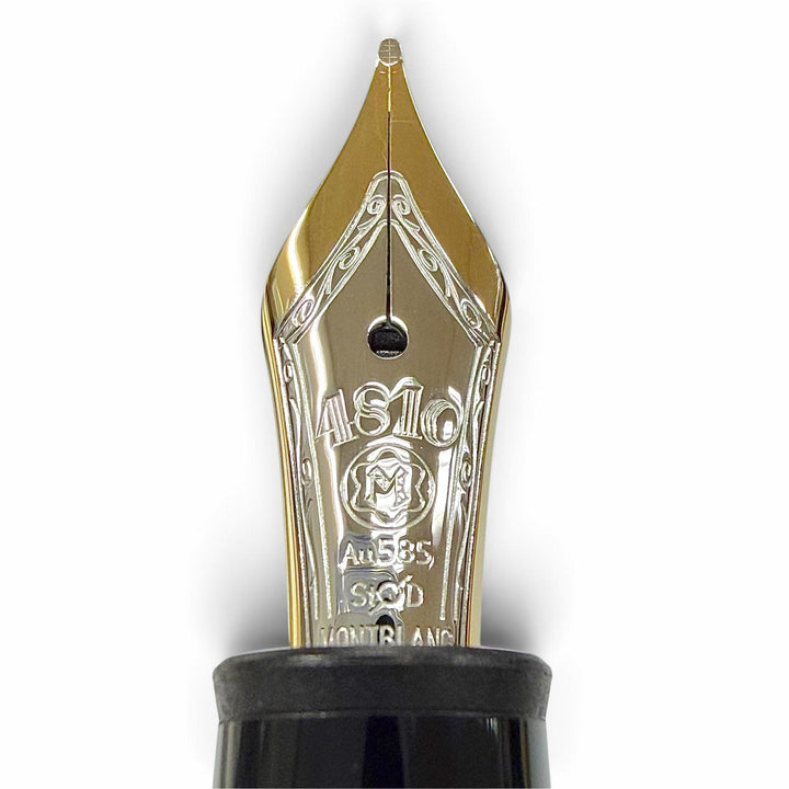 未使用品▼MONTBLANC モンブラン マイスターシュテュック 145 クラシック ペン先14K Fニブ 現行品 ホワイトスター 万年筆 インク・箱付き