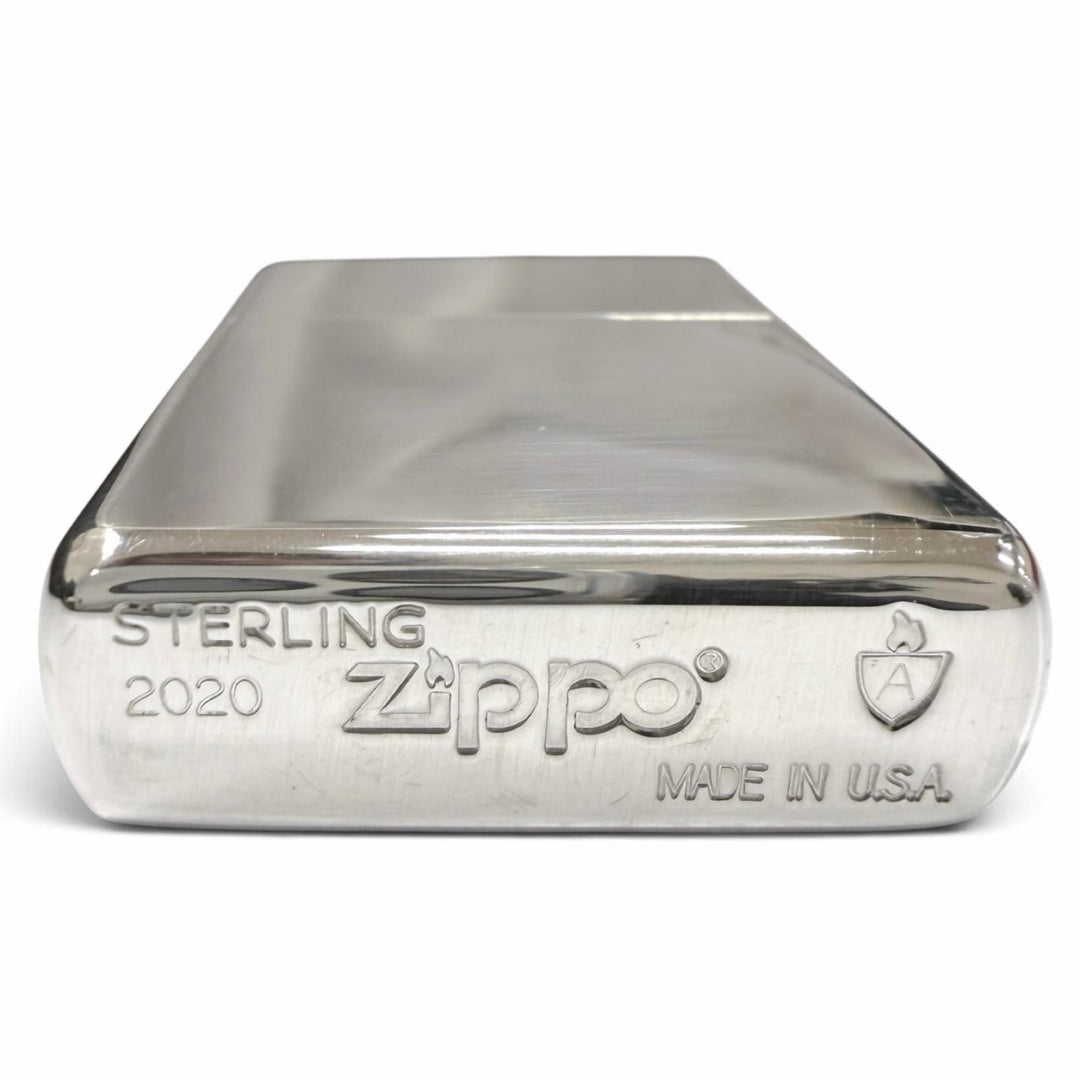 未使用品▼ZIPPO ジッポ 2020年製 スターリングシルバー デッドストック 喫煙具 オイルライター シルバー USA製 総重量73.16g メンズ