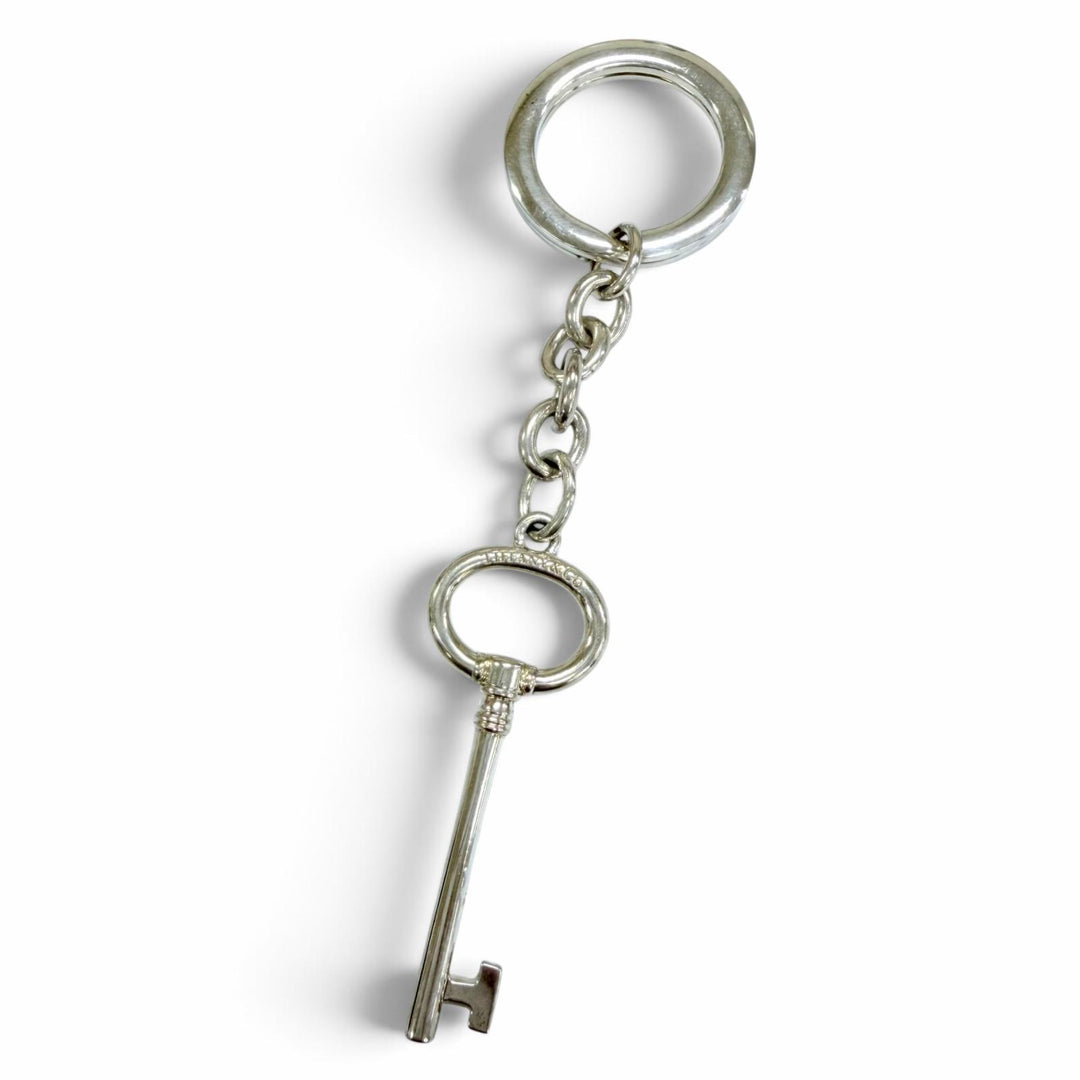美品☆TIFFANY&amp;Co. ティファニー AG925 キー 鍵モチーフ キーリング キーホルダー バッグチャーム シルバー 重量19.6g レディース