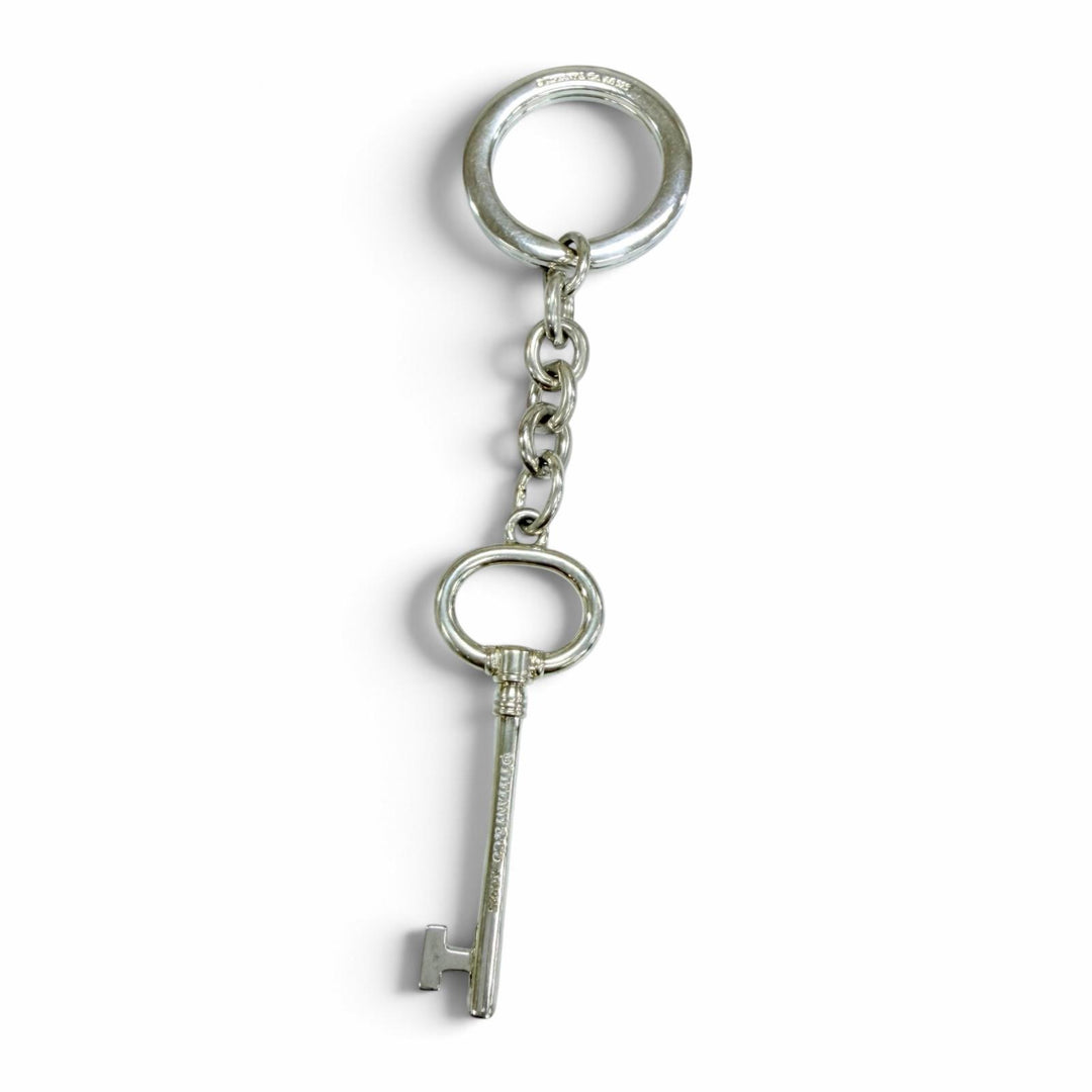 美品☆TIFFANY&amp;Co. ティファニー AG925 キー 鍵モチーフ キーリング キーホルダー バッグチャーム シルバー 重量19.6g レディース