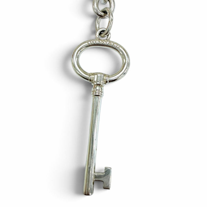 美品☆TIFFANY&amp;Co. ティファニー AG925 キー 鍵モチーフ キーリング キーホルダー バッグチャーム シルバー 重量19.6g レディース