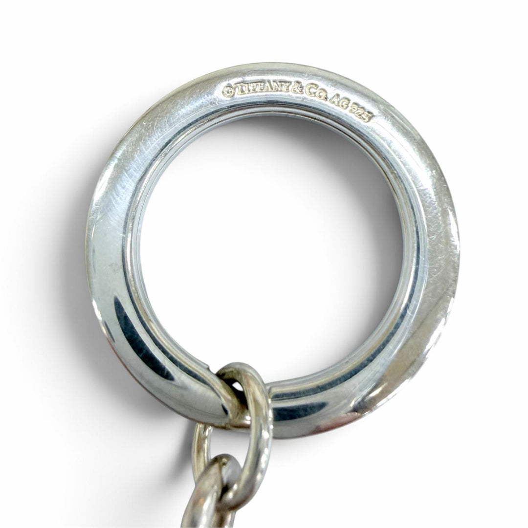 美品☆TIFFANY&amp;Co. ティファニー AG925 キー 鍵モチーフ キーリング キーホルダー バッグチャーム シルバー 重量19.6g レディース