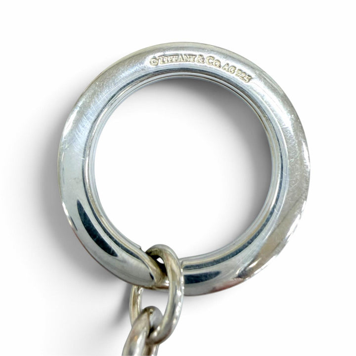 美品☆TIFFANY&amp;Co. ティファニー AG925 キー 鍵モチーフ キーリング キーホルダー バッグチャーム シルバー 重量19.6g レディース