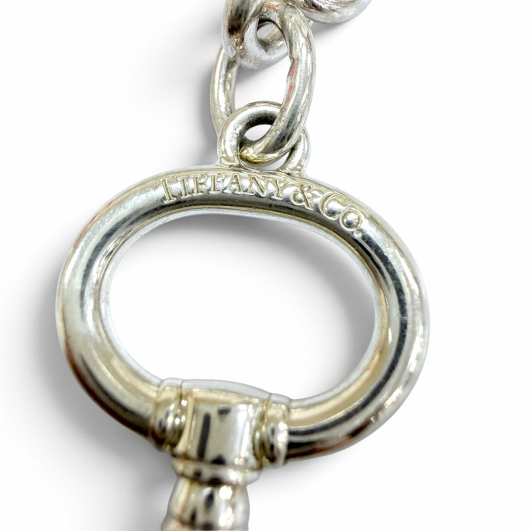 美品☆TIFFANY&amp;Co. ティファニー AG925 キー 鍵モチーフ キーリング キーホルダー バッグチャーム シルバー 重量19.6g レディース