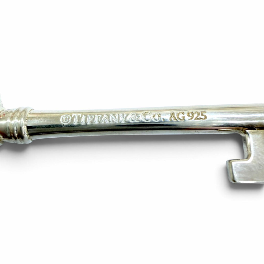 美品☆TIFFANY&amp;Co. ティファニー AG925 キー 鍵モチーフ キーリング キーホルダー バッグチャーム シルバー 重量19.6g レディース
