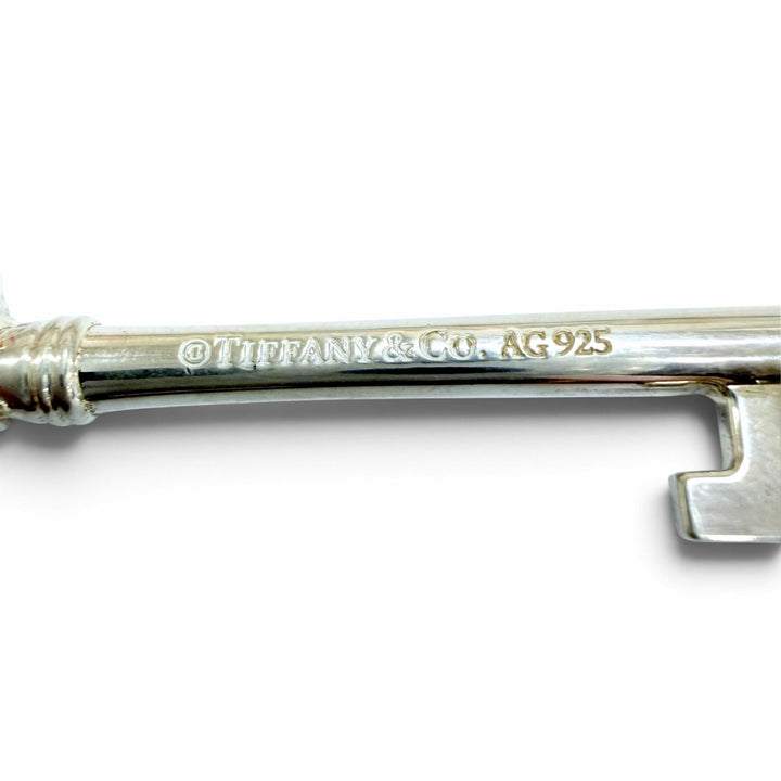 美品☆TIFFANY&amp;Co. ティファニー AG925 キー 鍵モチーフ キーリング キーホルダー バッグチャーム シルバー 重量19.6g レディース