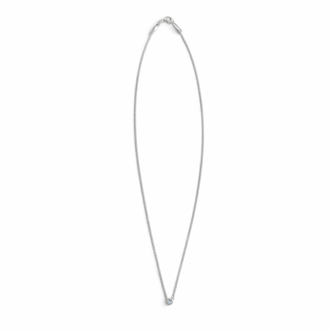 極美品△TIFFANY&amp;Co. ティファニー エルサペレッティ バイザヤード 925 1Pアクアマリン ネックレス シルバー ライトブルー 重量1.6g