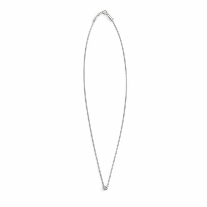 極美品△TIFFANY&amp;Co. ティファニー エルサペレッティ バイザヤード 925 1Pアクアマリン ネックレス シルバー ライトブルー 重量1.6g