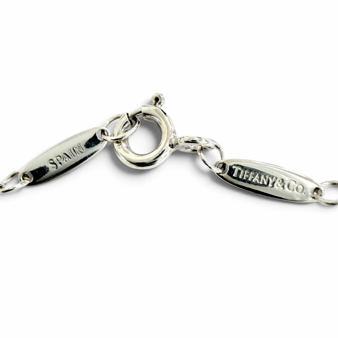 極美品△TIFFANY&amp;Co. ティファニー エルサペレッティ バイザヤード 925 1Pアクアマリン ネックレス シルバー ライトブルー 重量1.6g