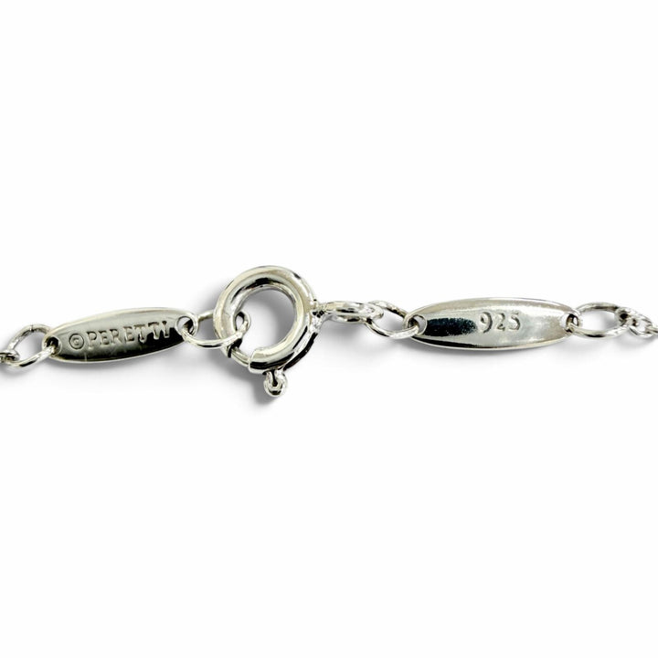 極美品△TIFFANY&amp;Co. ティファニー エルサペレッティ バイザヤード 925 1Pアクアマリン ネックレス シルバー ライトブルー 重量1.6g