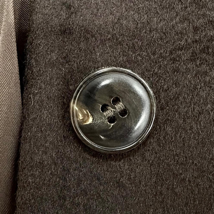 未使用品△Max Mara マックスマーラ 10161493 ウール100％ 白タグ ロング コート ダークブラウン IT 40 イタリア製 正規品 レディース