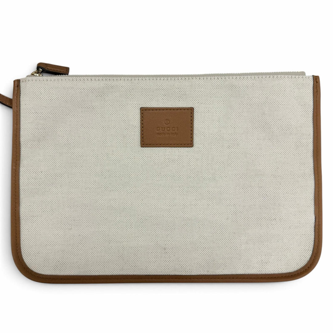 未使用品☆GUCCI グッチ 836506 ポーチ付 GGロゴ ラフィア レザー使い かごバッグ トートバッグ ナチュラル ブラウン イタリア製 保袋付