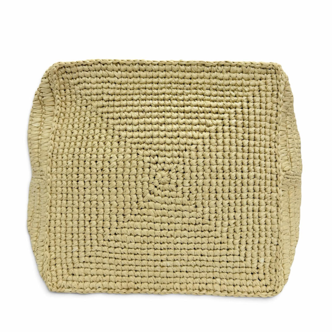 未使用品☆GUCCI グッチ 836506 ポーチ付 GGロゴ ラフィア レザー使い かごバッグ トートバッグ ナチュラル ブラウン イタリア製 保袋付