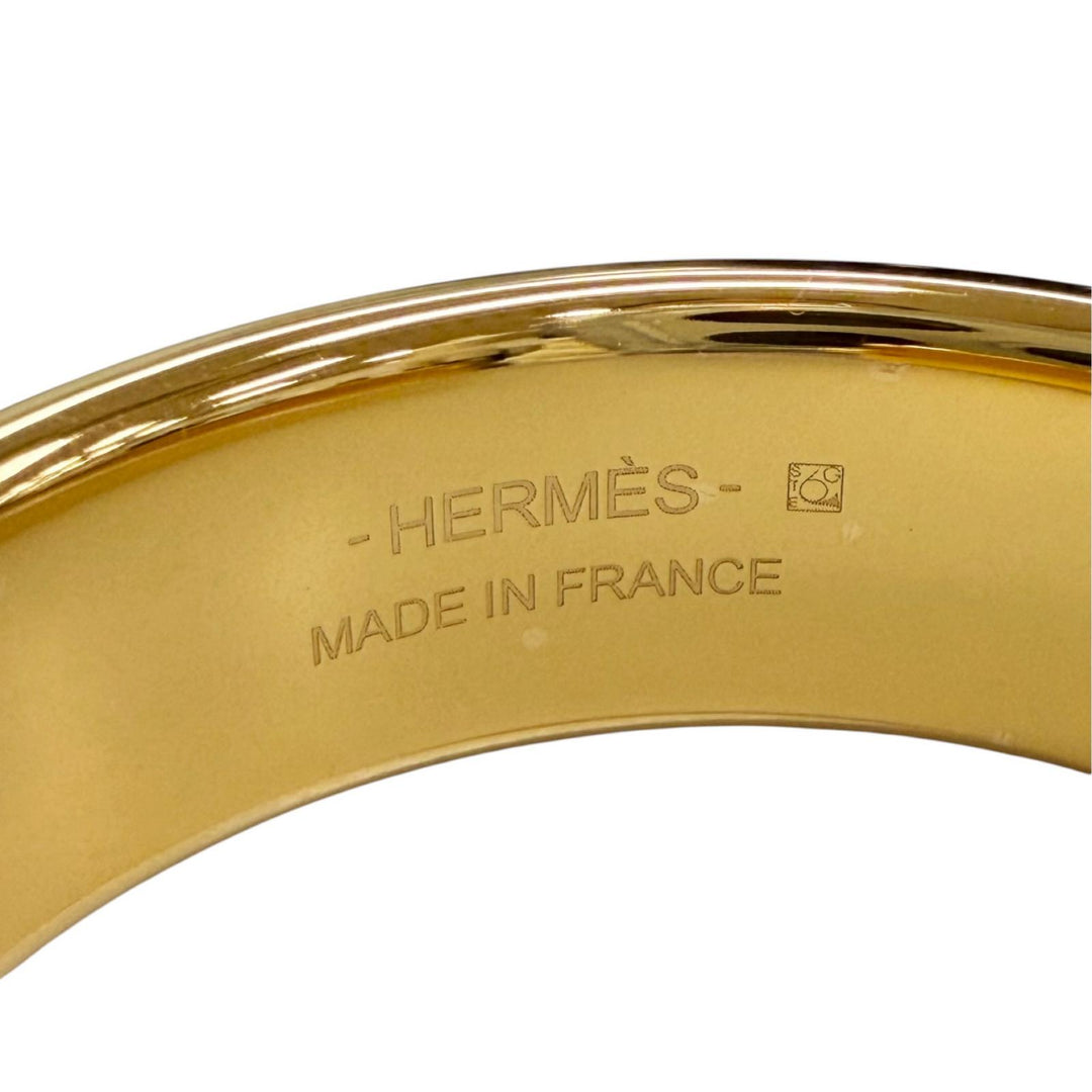 未使用品△HERMES エルメス オランプ GM フープ ピアス リザード ピアス 両耳用 ゴールド ブルー フランス製 レディース 箱・保存袋付き