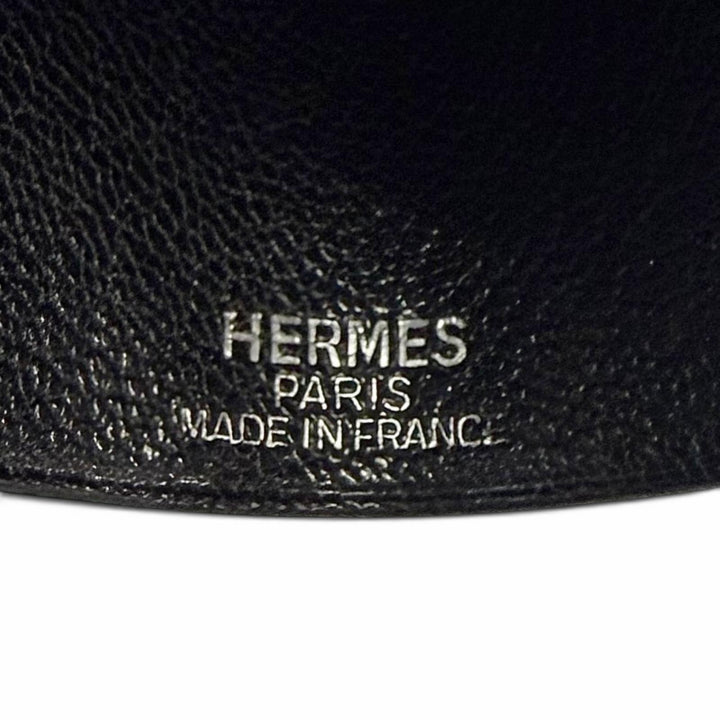 良品▼HERMES エルメス ヴィンテージ ラージクロシェット レザー マルジェラ期 ネックレス ブラック □C刻印 フランス製 メンズ 箱付き
