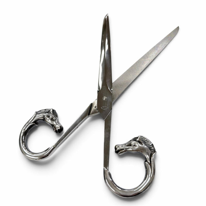 美品▼HERMES エルメス ヴィンテージ 925 ステンレススチール INOX ホースヘッド シザース ハサミ シルバー フランス製 重量158.83g