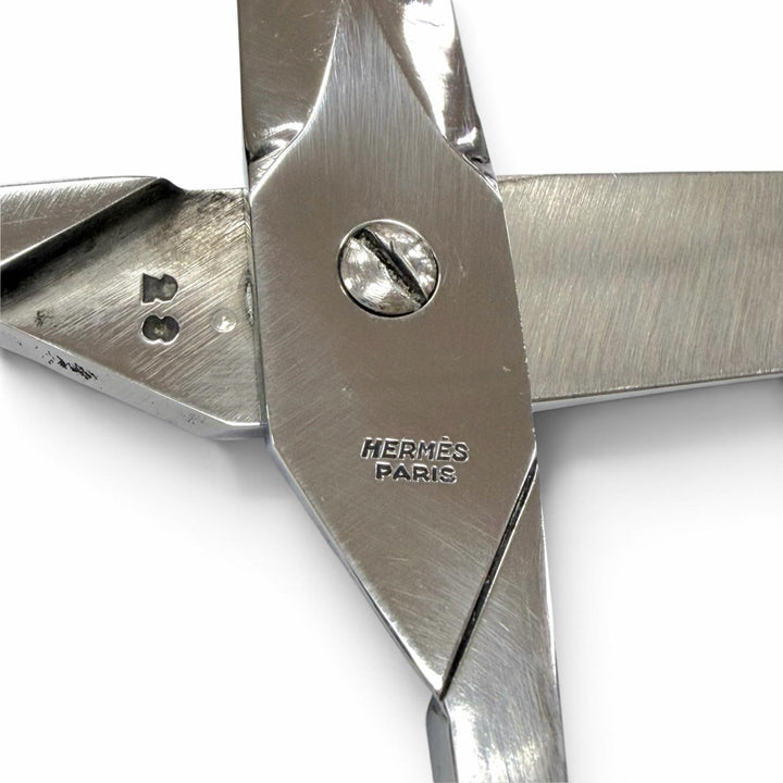 美品▼HERMES エルメス ヴィンテージ 925 ステンレススチール INOX ホースヘッド シザース ハサミ シルバー フランス製 重量158.83g