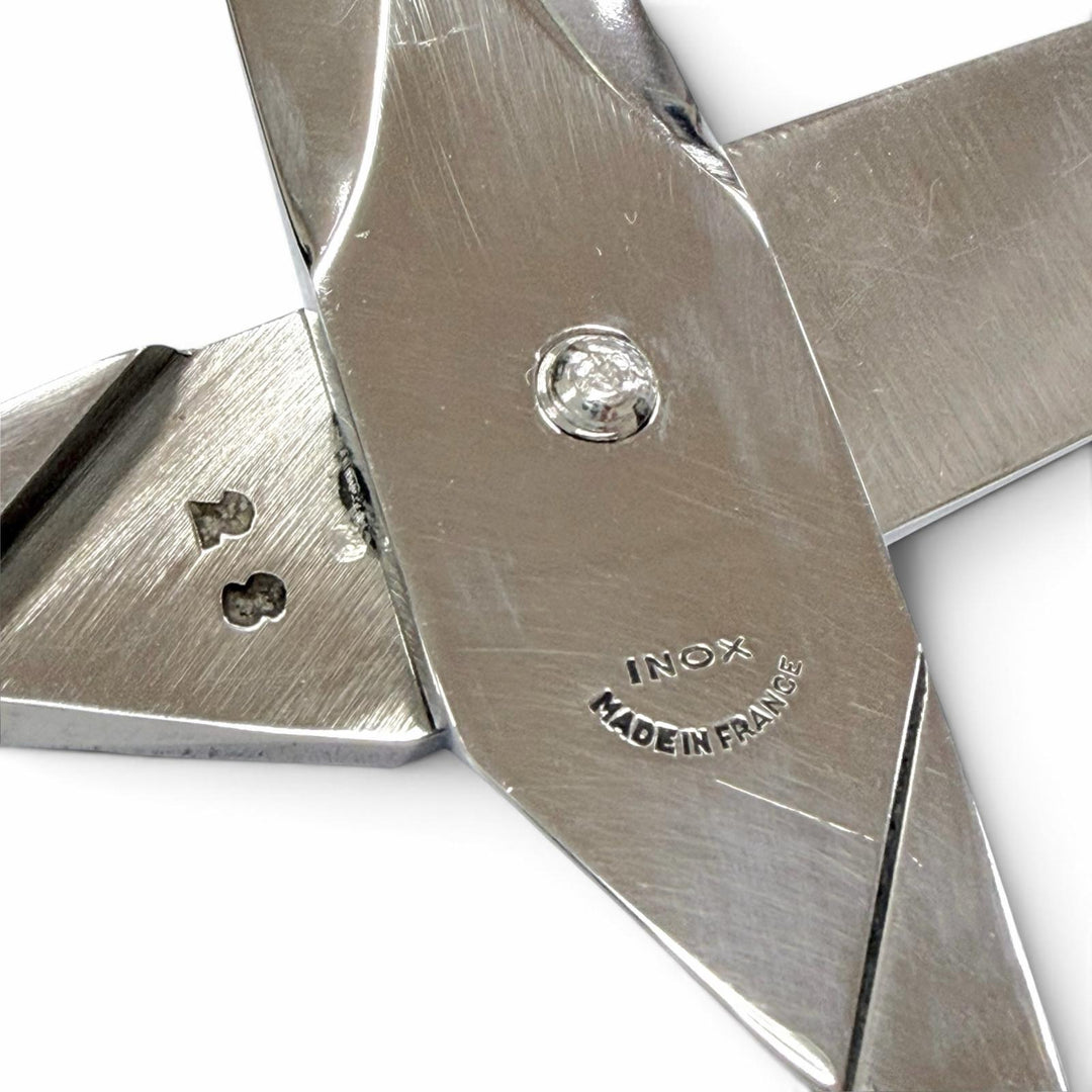 美品▼HERMES エルメス ヴィンテージ 925 ステンレススチール INOX ホースヘッド シザース ハサミ シルバー フランス製 重量158.83g