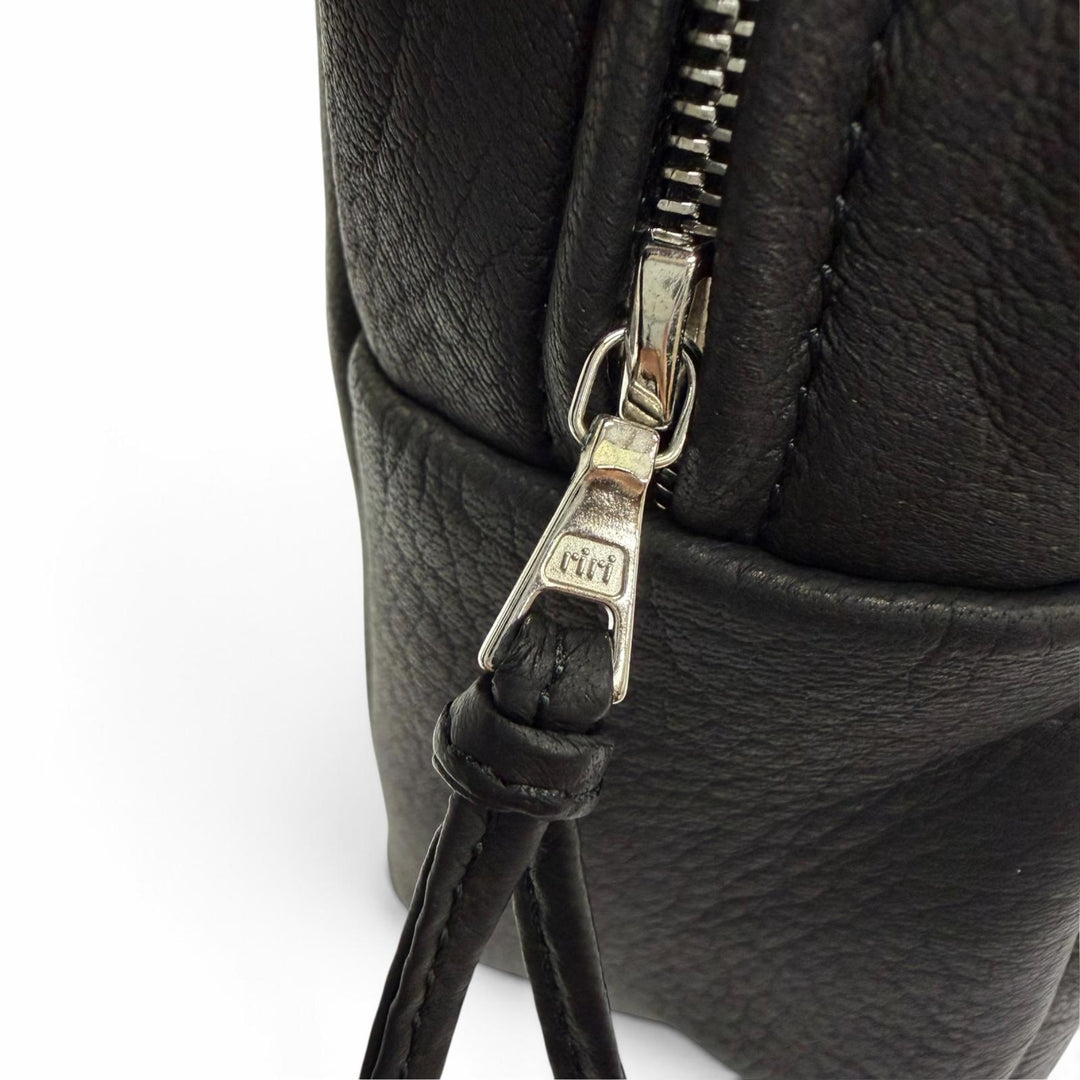 極美品☆Aeta アエタ SQUARE BOSTON MINI ディアレザー ミニボストンバッグ ハンドバッグ ブラック レディース
