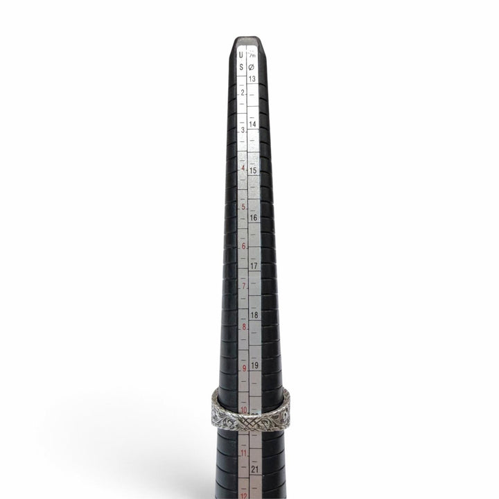 美品▼GUCCI グッチ インターロッキングG アラベスク AG925 リング 指輪 シルバー 23 (JP23号相当) イタリア製 重量13.33g メンズ