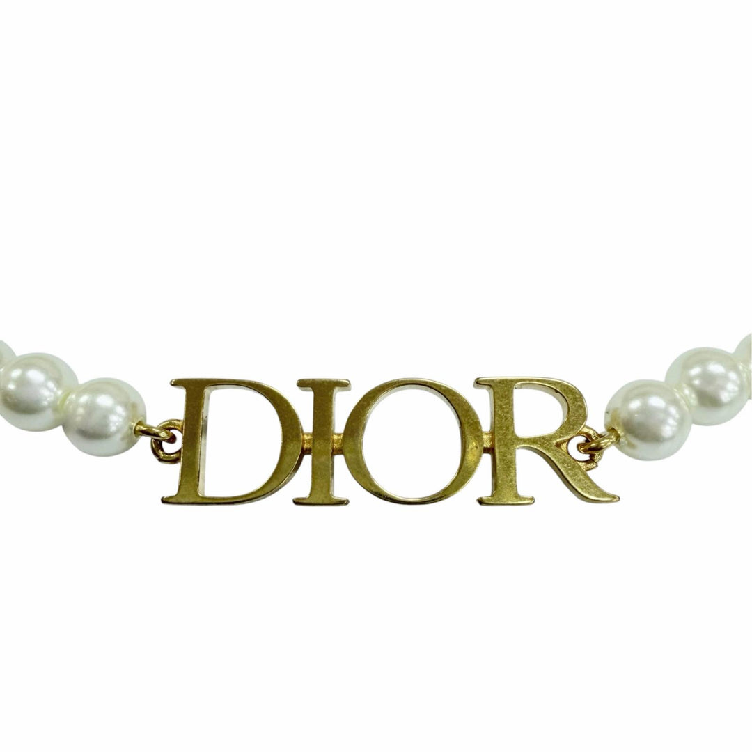 極美品☆DIOR ディオール DIOREVOLUTION NECKLACE パールネックレス チョーカー エコパール ゴールド レディース 箱・保存袋付き