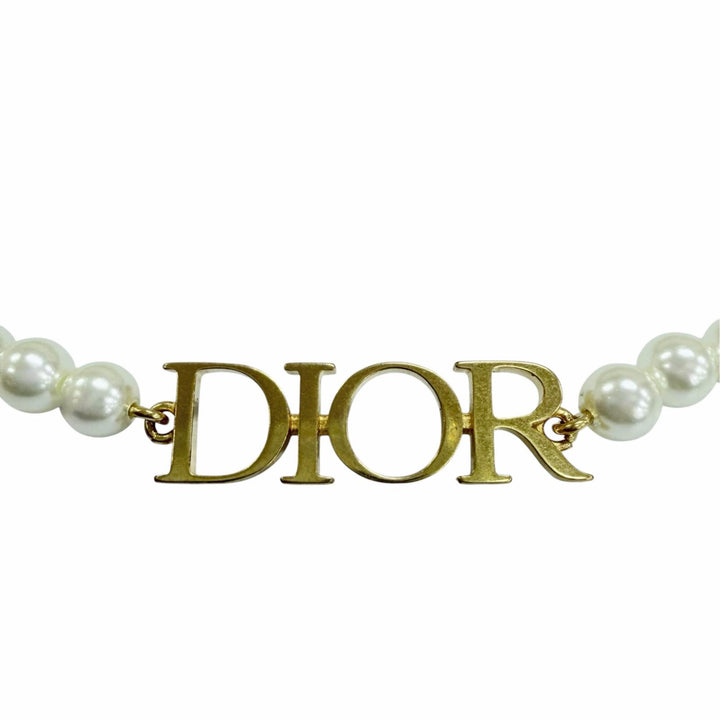 極美品☆DIOR ディオール DIOREVOLUTION NECKLACE パールネックレス チョーカー エコパール ゴールド レディース 箱・保存袋付き