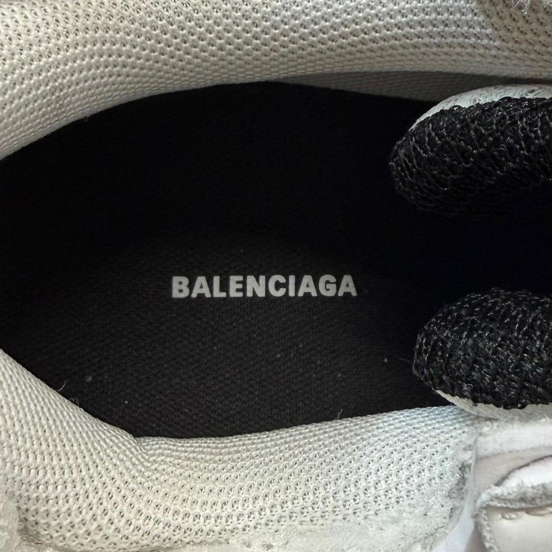 極美品▼BALENCIAGA バレンシアガ 26SS 841506 Soleless Sneakers メッシュ レースアップ スニーカー ホワイト ブラック EU 40 (26.5cm)