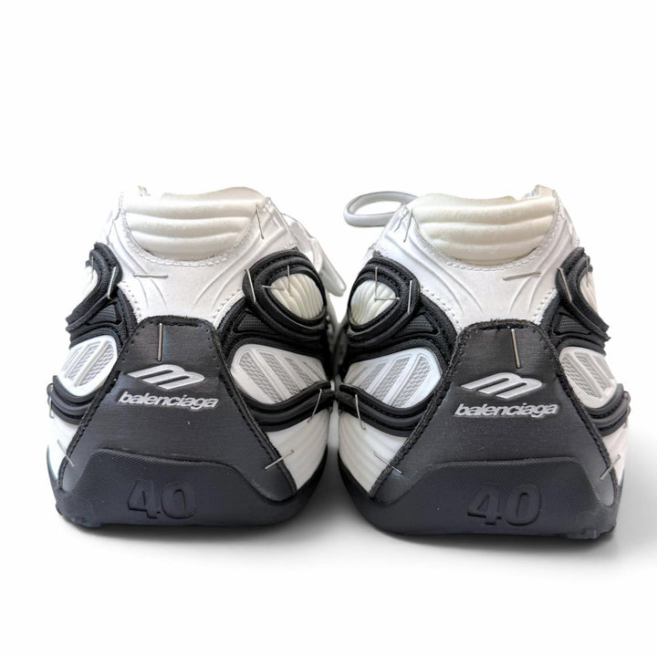 極美品▼BALENCIAGA バレンシアガ 26SS 841506 Soleless Sneakers メッシュ レースアップ スニーカー ホワイト ブラック EU 40 (26.5cm)