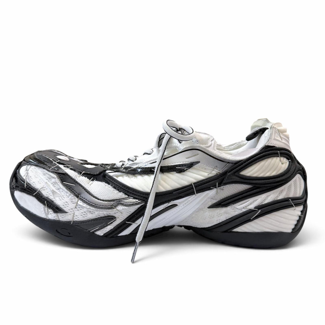 極美品▼BALENCIAGA バレンシアガ 26SS 841506 Soleless Sneakers メッシュ レースアップ スニーカー ホワイト ブラック EU 40 (26.5cm)