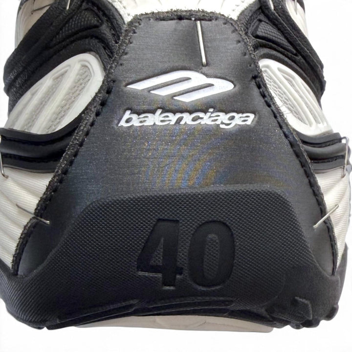 極美品▼BALENCIAGA バレンシアガ 26SS 841506 Soleless Sneakers メッシュ レースアップ スニーカー ホワイト ブラック EU 40 (26.5cm)