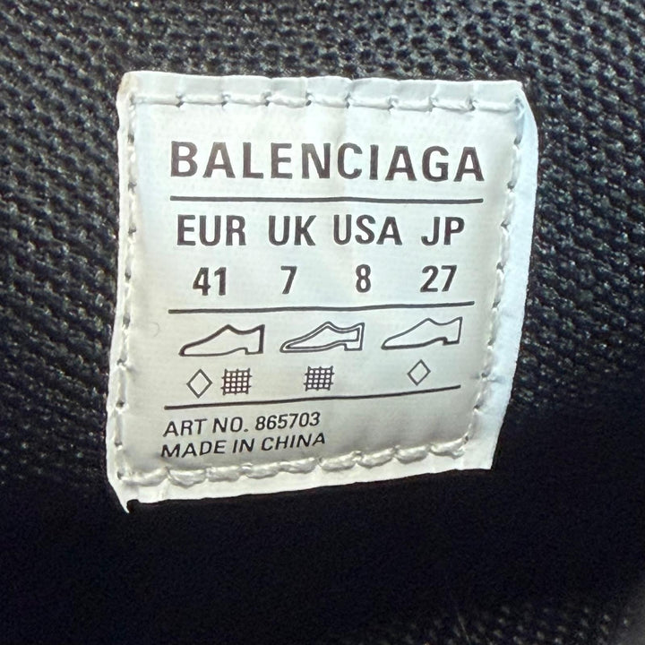 極美品▼BALENCIAGA バレンシアガ 865703 Radar Sneaker メッシュ ダメージ加工 レースアップ ローカットスニーカー ブラック 41 (27cm)