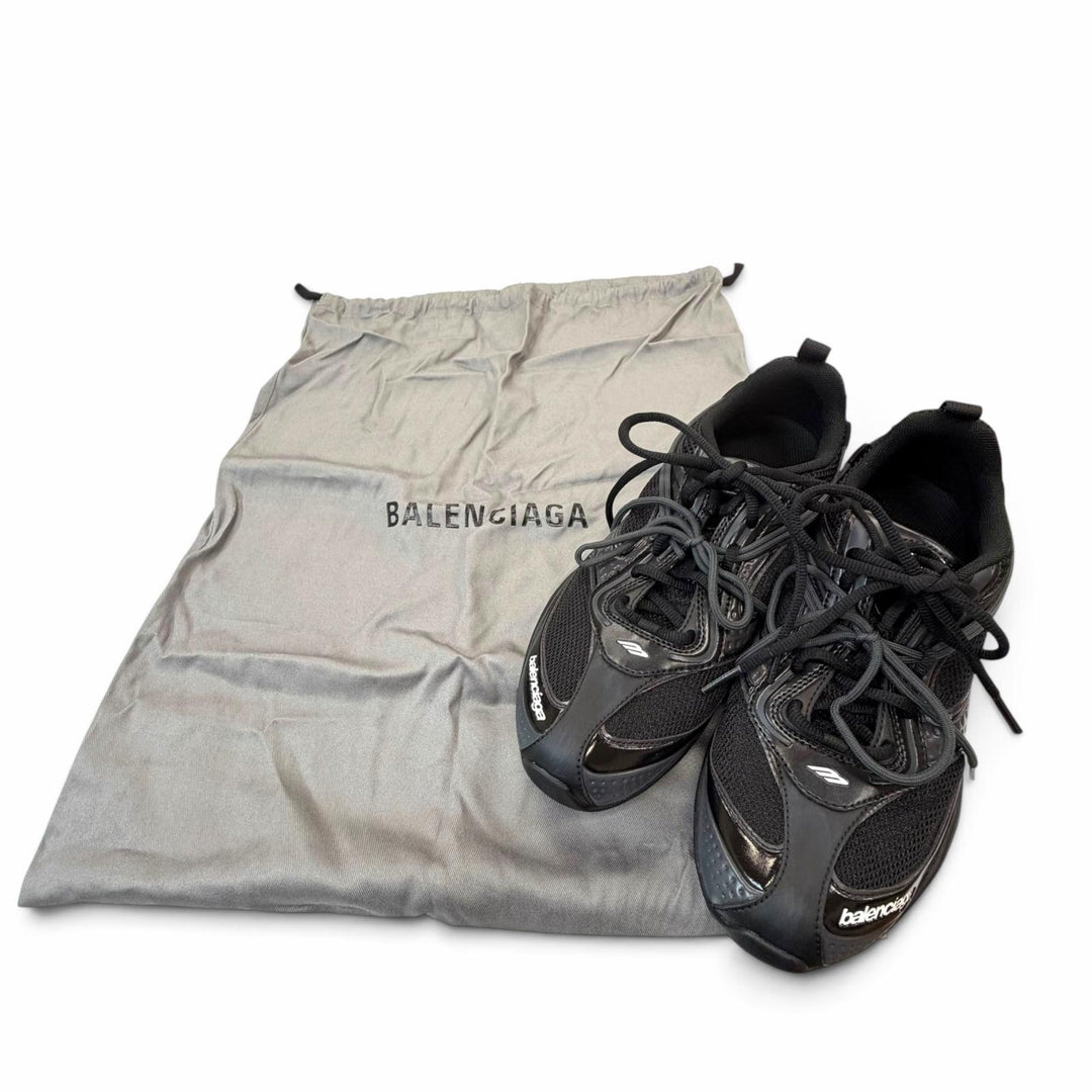 極美品▼BALENCIAGA バレンシアガ 865703 Radar Sneaker メッシュ ダメージ加工 レースアップ ローカットスニーカー ブラック 41 (27cm)