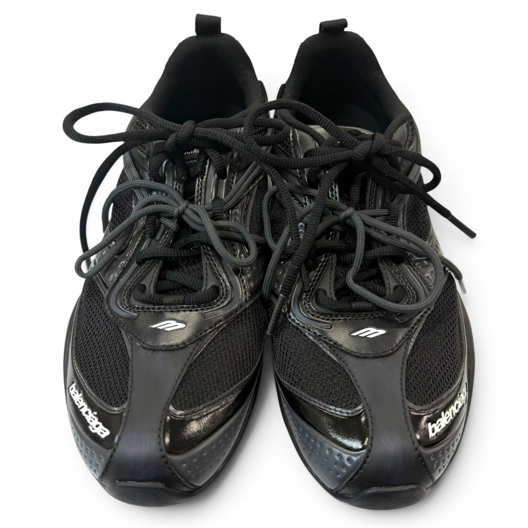 極美品▼BALENCIAGA バレンシアガ 865703 Radar Sneaker メッシュ ダメージ加工 レースアップ ローカットスニーカー ブラック 41 (27cm)