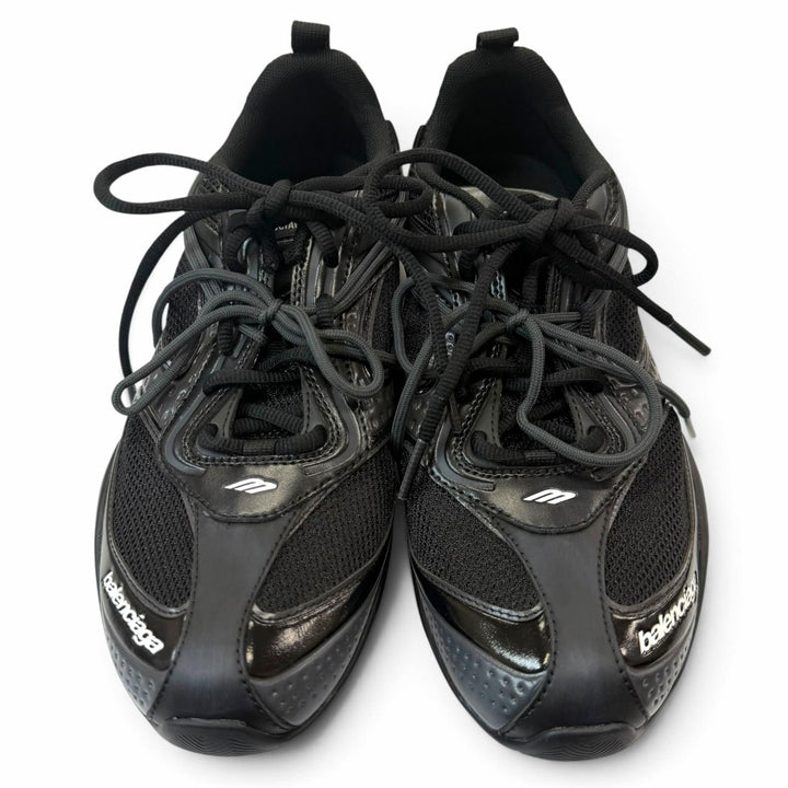極美品▼BALENCIAGA バレンシアガ 865703 Radar Sneaker メッシュ ダメージ加工 レースアップ ローカットスニーカー ブラック 41 (27cm)