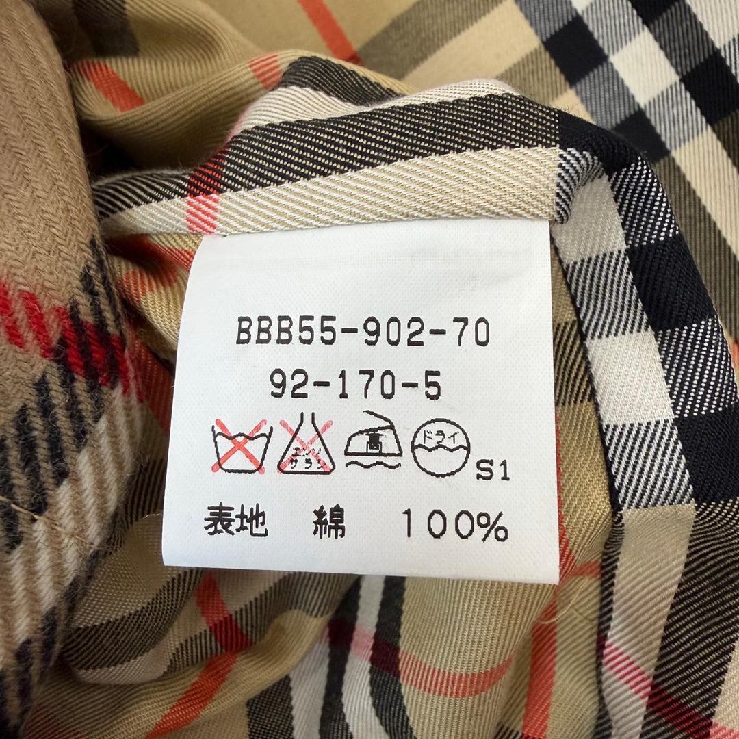 未使用品▼Burberrys バーバリー ヴィンテージ デッドストック 撥水加工 裏地ノバチェック柄 ウールライナー付き ステンカラーコート M