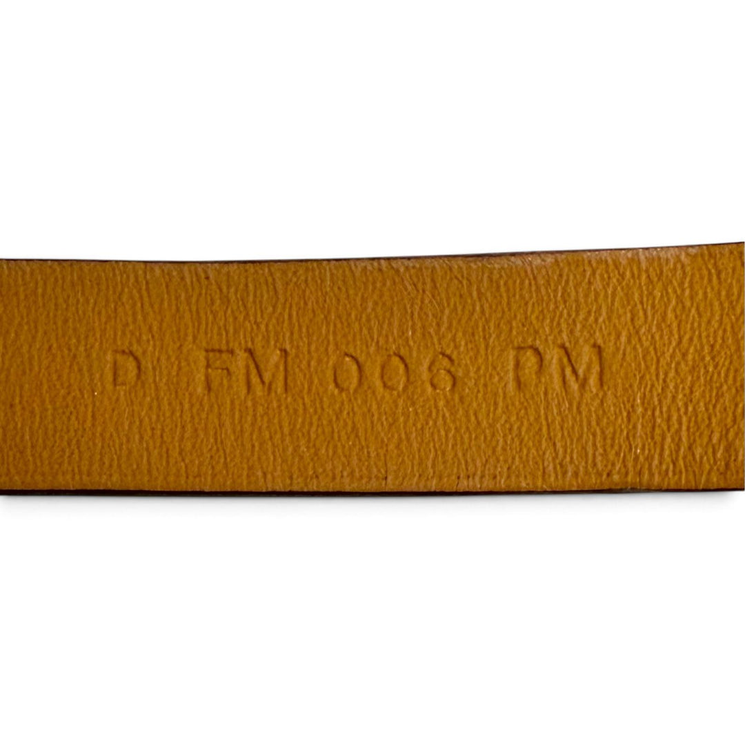 極美品△HERMES エルメス カレーシュ ドゥブルトゥール ブレスレット レザー ゴールド金具 ブラウン D刻印 フランス製 レディース 箱付き