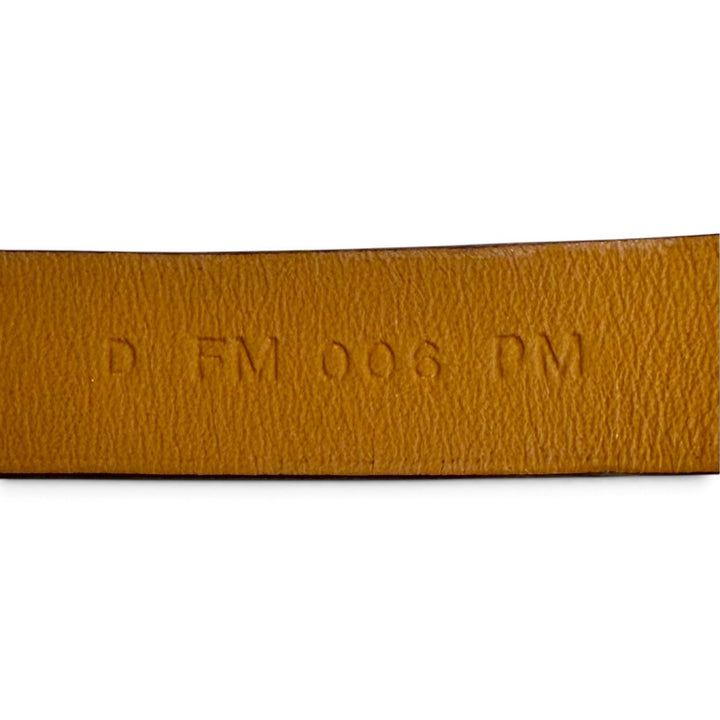 極美品△HERMES エルメス カレーシュ ドゥブルトゥール ブレスレット レザー ゴールド金具 ブラウン D刻印 フランス製 レディース 箱付き