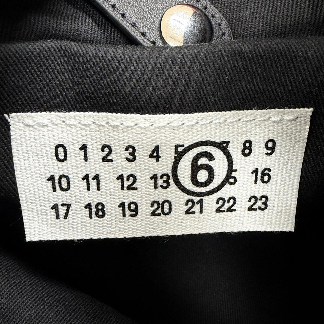 未使用品☆MM6 Maison Margiela エムエムシックス メゾンマルジェラ コットン キャンバス ハンドバッグ ブラック レディース 保存袋付き