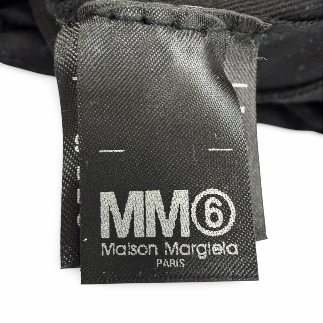 未使用品☆MM6 Maison Margiela エムエムシックス メゾンマルジェラ コットン キャンバス ハンドバッグ ブラック レディース 保存袋付き