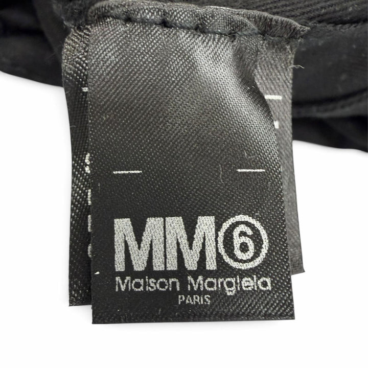 未使用品☆MM6 Maison Margiela エムエムシックス メゾンマルジェラ コットン キャンバス ハンドバッグ ブラック レディース 保存袋付き