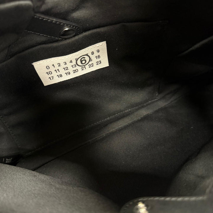 未使用品☆MM6 Maison Margiela エムエムシックス メゾンマルジェラ コットン キャンバス ハンドバッグ ブラック レディース 保存袋付き