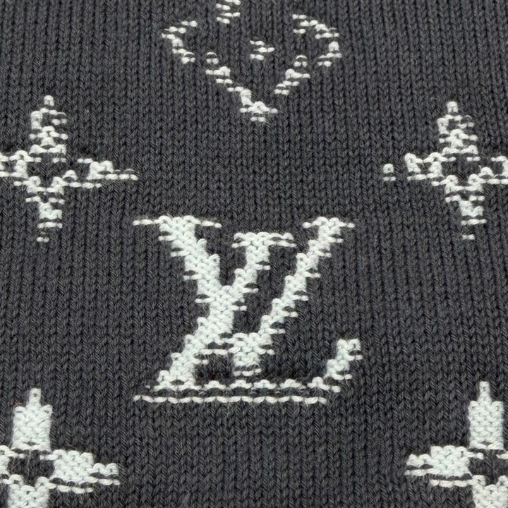 極美品▼LOUIS VUITTON ルイヴィトン 2024年製 コットン モノグラム グラディエント フーディ プルオーバー ニット パーカー L 正規品