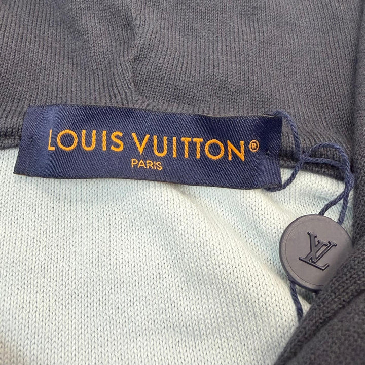 極美品▼LOUIS VUITTON ルイヴィトン 2024年製 コットン モノグラム グラディエント フーディ プルオーバー ニット パーカー L 正規品