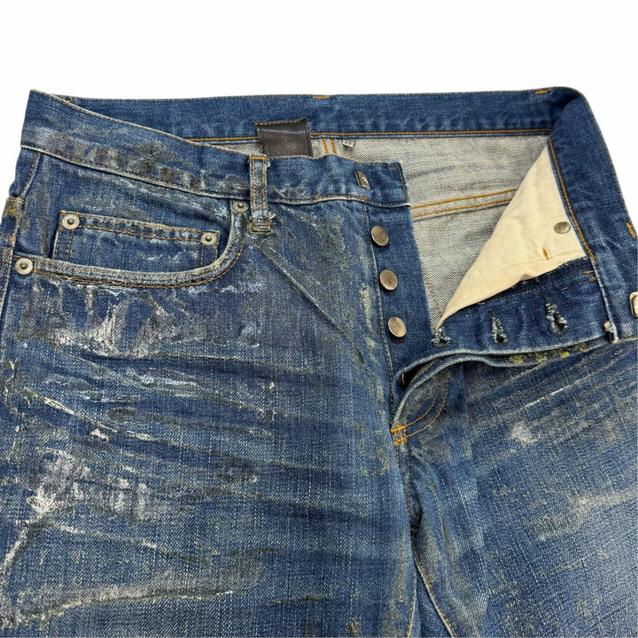 美品▼Dior HOMME ディオールオム 07SS 7E3110530226 希少 エディ期 ラスターコーティング加工 スキニー スリム デニムパンツ 29 正規品